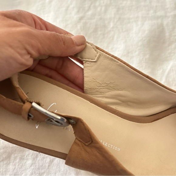 Franco Sarto | Kendra Leather Peep Toe Wedge Sandals - Picture 7 of 8